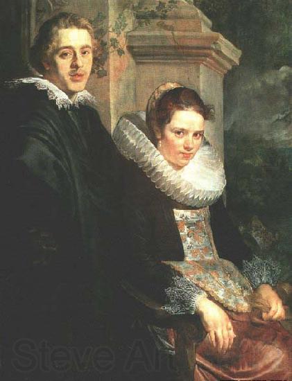 JORDAENS, Jacob Portrait of a Young Married Couple Norge oil painting art